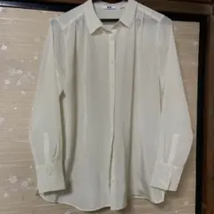 UNIQLO アイボリー 長袖シャツ
