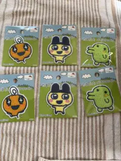 たまごっち パイルワッペン 刺繍ワッペンシール 6点セット