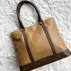 LOEWE ロエベ ハンドバッグ トートバッグ アナグラム レザー キャメル