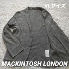 美品 LL マッキントッシュ ニット テーラードジャケット グレー 日本製 貝釦