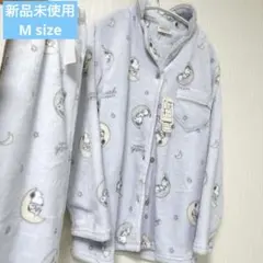 ⭐️新品未使用⭐️ フリース　パジャマ 月　星柄 M スヌーピー　水色　セットアップ