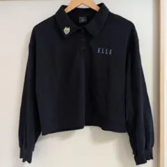 【ELLE × GUコラボ】スウェットポロシャツ Mサイズ