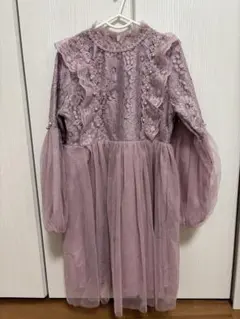 レースドレス　発表会　フォーマル　紫