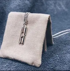 50cm・美品】グッチ ネックレスチェーンのみ シルバー 幅2mm 希少