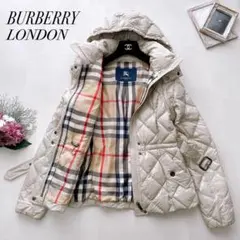 極美品/近年タグ＊バーバリー ダッフルコート メガチェック グレー 150cm 極美品/近年タグ＊バーバリー ダッフルコート メガチェック