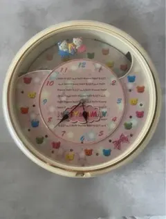 希少♡ハローキティ♡メロディ壁掛け時計♡サンリオ♡レトロ♡キティ&ミミィ