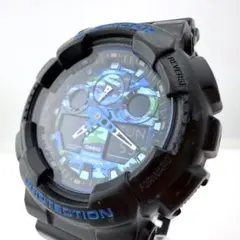 【美品】カシオ G-SHOCK GA-100CB ビッグケース 黒 青 メンズのサムネイル