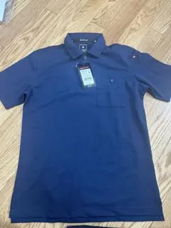 ネイビー ポロシャツ 左胸ポケット付き