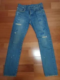 LEE】 リー 希少モデル パッチワーク ダメージデニム 黄金size w30 
