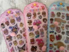 日焼けシリーズ ボンボンドロップシール ぷにぷにシール おしりシール 3枚