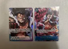ワンピースカード 神速の拳 ルフィ リーダーパラレル、secパラレル各1枚