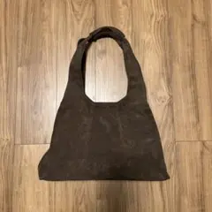 MINAV マガレットスエードショルダーバッグ ダークブラウン