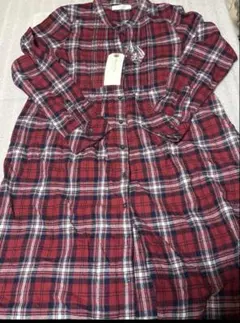 チェックシャツワンピース