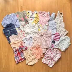 90cmの子供服 まとめ売り 女の子用 トップス ボトムスドレスオーバーオール