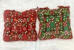 【値下げしました⭐︎新品】クリスマス　座布団・クッション　(リバーシブル)
