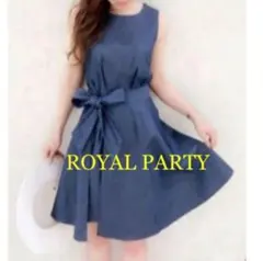 ROYAL PARTY ノースリーブミニワンピース ブルーのサムネイル