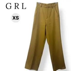 美品 GRL センタープレスパンツ XS マスタード オールシーズン 美脚 通勤