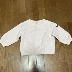 petit main ハート柄ジップアップジャケット 80cm ピンク