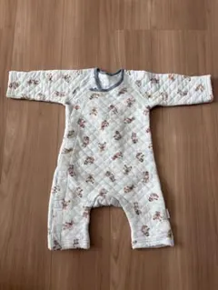 クマ柄キルティングロンパース 70cm combimini