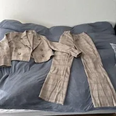 チェック柄セットアップ（ジャケット＋パンツ）