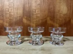 ガラス製キャンドルホルダー3個セット