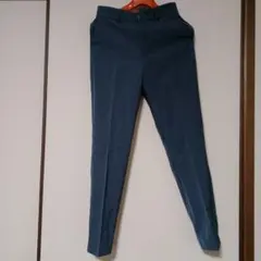 新品　urs　テーパードパンツ　ダークブルー スリムフィット スラックス　L