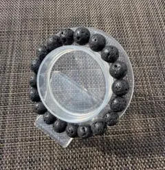 n*い様 A-362 人気♪ ラバーストーン　溶岩石　ブレス　10㎜　内径16㎝