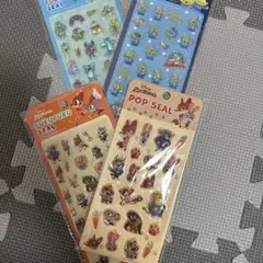 【正規品】ディズニーぷくぷくシール 4枚セット