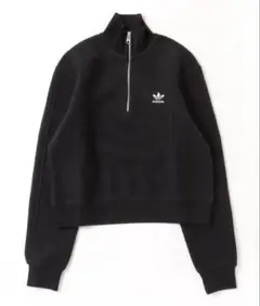 adidas ハーフジップボア グレー
