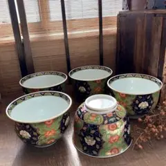 未使用 前畑陶器 庫山窯 藍地金唐草 小丼揃 5客セット - メルカリ