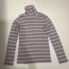 【新品未使用】BeBe ストライプ タートルネック
