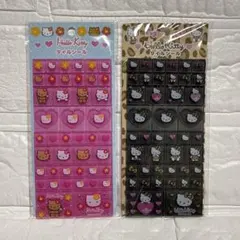 ハローキティ　タイルシール　ヒョウ柄　ギャル　日焼けキティ　ハイビスカス