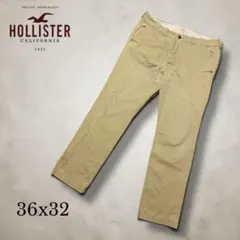 【Hollister 】チノパン 36x32 ライトカーキのサムネイル