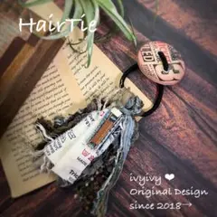 ⭕️丸革+タッセルヘアゴム