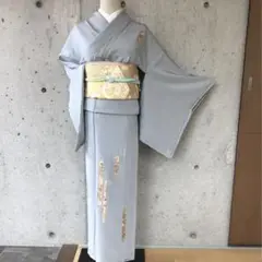 【刺繍】正絹　上質な訪問着　花草柄　袷　刺繍柄