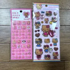 ス*き様 日焼けキティ タイルシール&キラキララインストーンシール