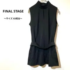 ファイナルステージ ノースリーブ ワンピース XS ブラック 結婚式 ドレス