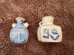 ミニ花瓶　陶器一輪挿し 2点セット　ミニチュア