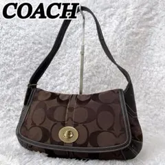 希少✨COACH ワンハンドショルダー バッグ シグネチャー ソーホー y2k
