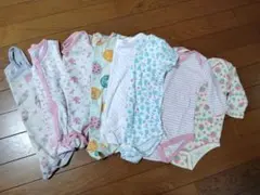 女の子ロンパース8枚セット　80cm 半袖　長袖