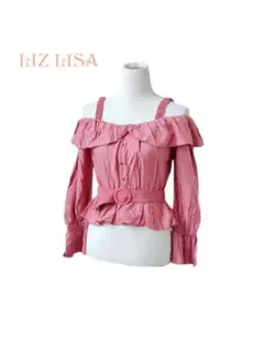 LIZ LISA　リズリサ　オフショル　シフォン　フリル　トップス　ベルト付