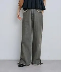Kastane デニムスリットワイドパンツ サイズ0