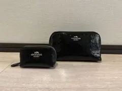 COACH ブラック ポーチ 2点セット
