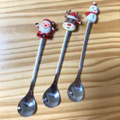 クリスマス スプーン 3本セット サンタ トナカイ ホリデー christmas