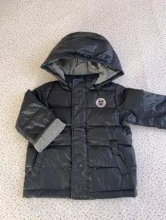 mikihouse HB フード付き黒ダウンコート90c m