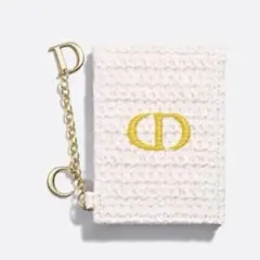 【新品】Dior ノベルティ　ミラー　ホワイト編み込みミラー　ディオール