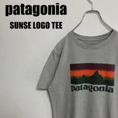 patagoniaサンセットロゴTシャツSメンズ51797ヘザーグレーパタゴニア