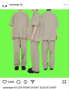 美品 C.E nylon work short sleeve shirt XLのサムネイル
