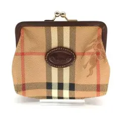 【極美品✨ノバチェック/がま口】バーバリーブルーレーベル　黒　レザー　ナイロン バーバリーブルーレーベル BURBERRY BLUE LABEL ショルダー