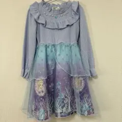 エコネコ しまむら アナと雪の女王 エルサ ワンピース 120